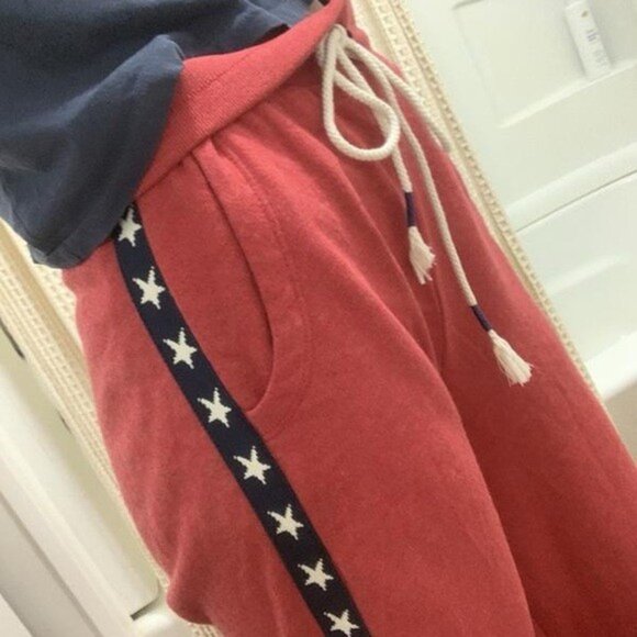 NWT Size XS -Sundry Vintage Terry Side-Stripe Wide-Leg Track Pants (NWT US$ 138) - Picture 10 of 16